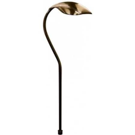 Dabmar Lighting Dabmar Lighting LV64-WBS 12V Brass Leaf Top Path Light; 21W - Weathered Brass LV64-WBS